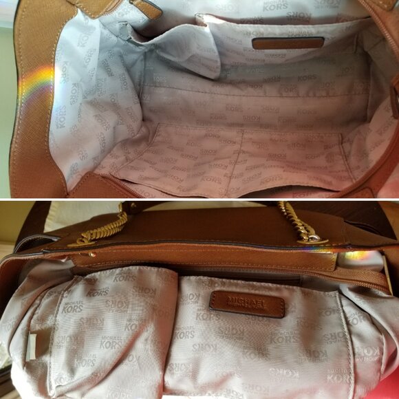 Michael Kors - "Jet Set" Saffiano Leather Shoulder Bag - Picture 9 of 11